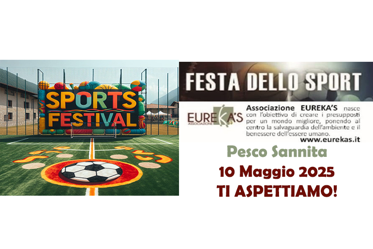 La FESTA DELLO SPORT atterra nel campo di Pesco Sannita – 10 Maggio 2025